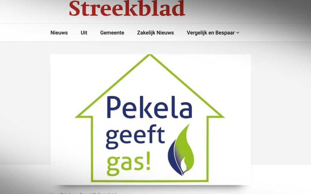 Screenshot van Artikel in Streekblad Pekela Geeft Gas