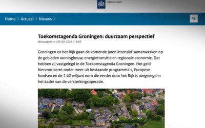 Rijksoverheid: Toekomstagenda Groningen; duurzaam perspectief